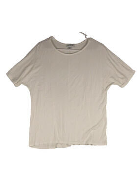 Time for Me Womens Stretch Crew Neck T-Shirt Top Short Sleeve Size M White